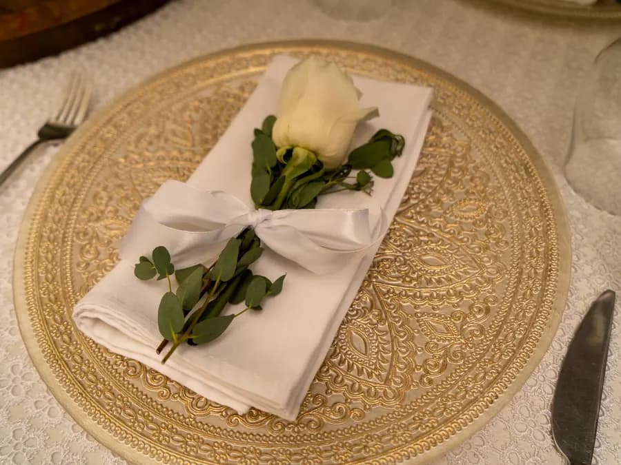 Gold Charger Plate for rent in Houston TX - A&G Party Rental