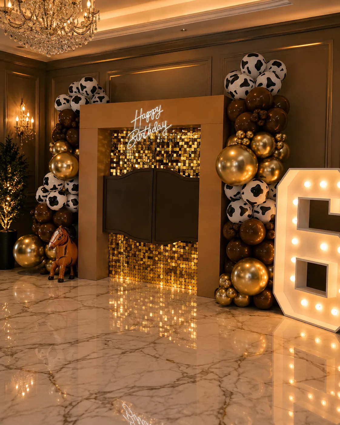 Backdrops & Balloon Decor at a Houston TX event